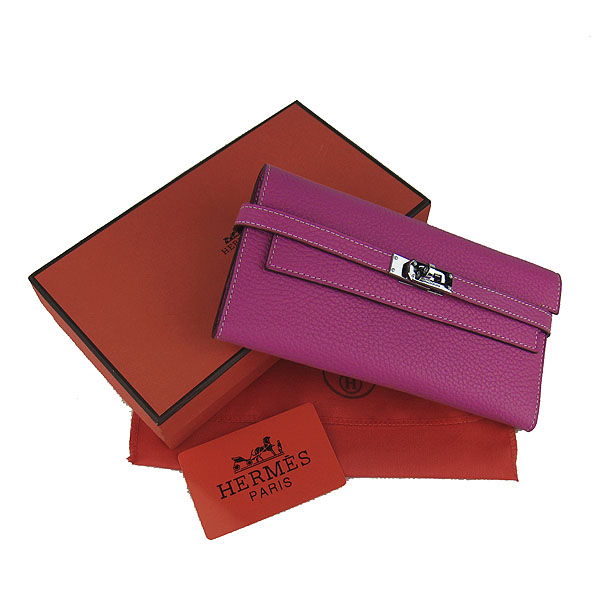 High Quality Hermes Kelly Long Clutch Bag Peachblow H009 Replica